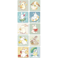 Bunny Stickers - Roll of 50's